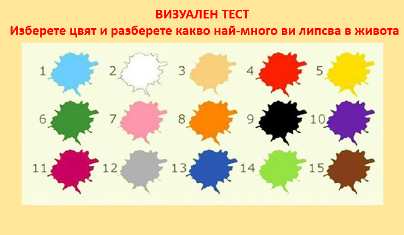 Човек може да харесва различни цветове в зависимост от емоционалното