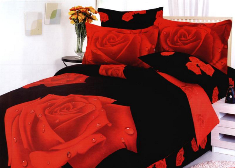 Идеи-за-романтично-спално-бельо-черно-и-червено