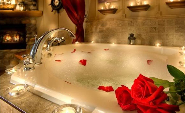 идеи за декорация на баня за Свети Валентин 