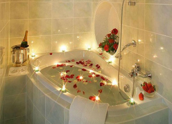 идеи за декорация на баня за Свети Валентин
