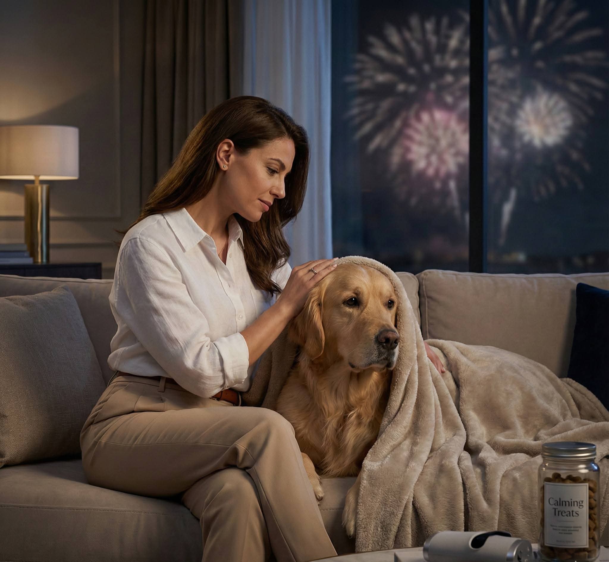 Четири съвета да успокоите кучето си от шума на фойерверките Четири съвета да успокоите кучето си от шума на фойерверките