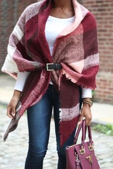 6 начина да носите голям шал тип одеяло (СНИМКИ)