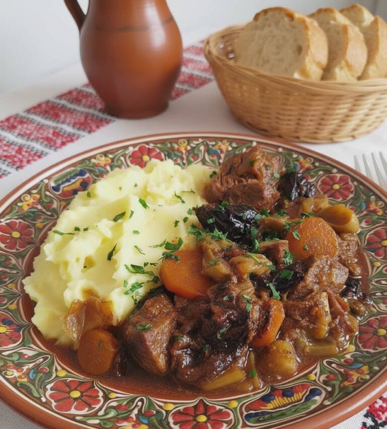 Телешко със сини сливи Телешко със сини сливи