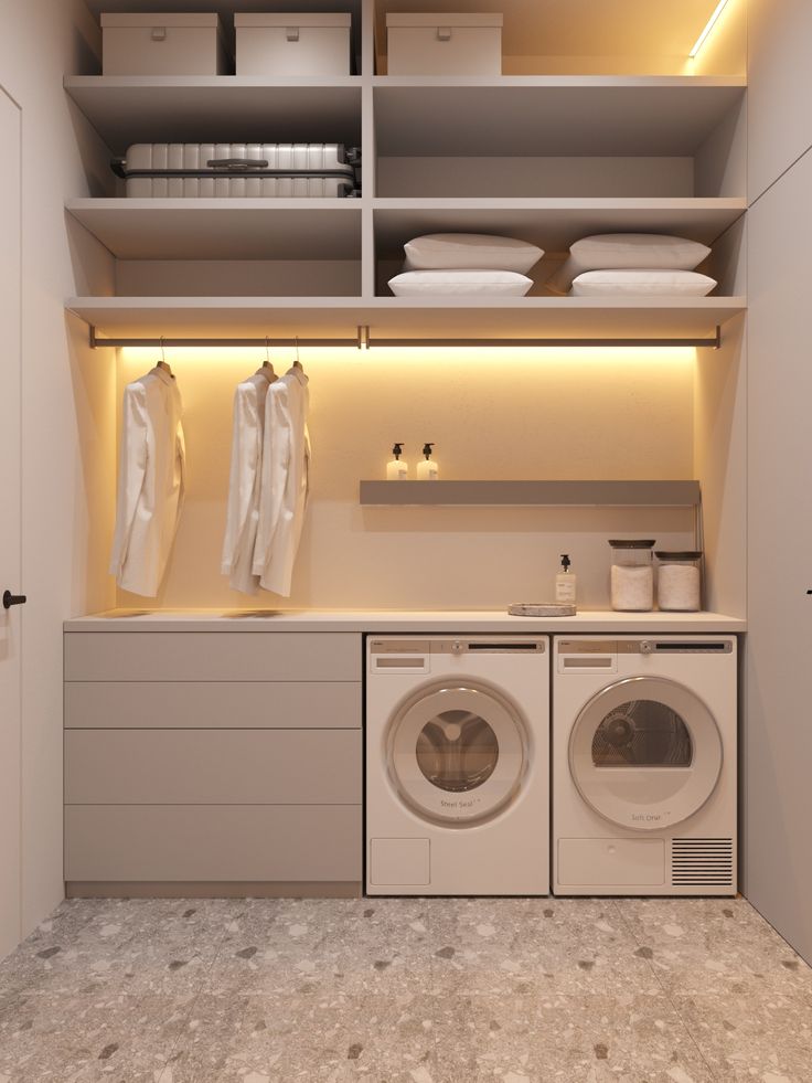 Функционални идеи за дизайн на перално помещение