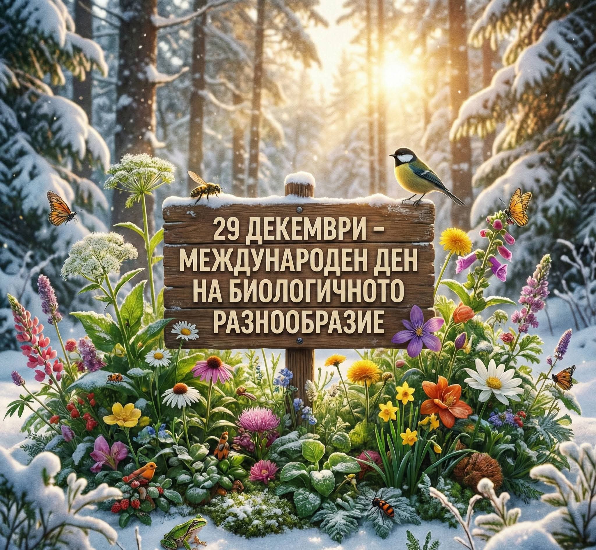 29 декември - Международен ден на биологичното разнообразие 29 декември - Международен ден на биологичното разнообразие