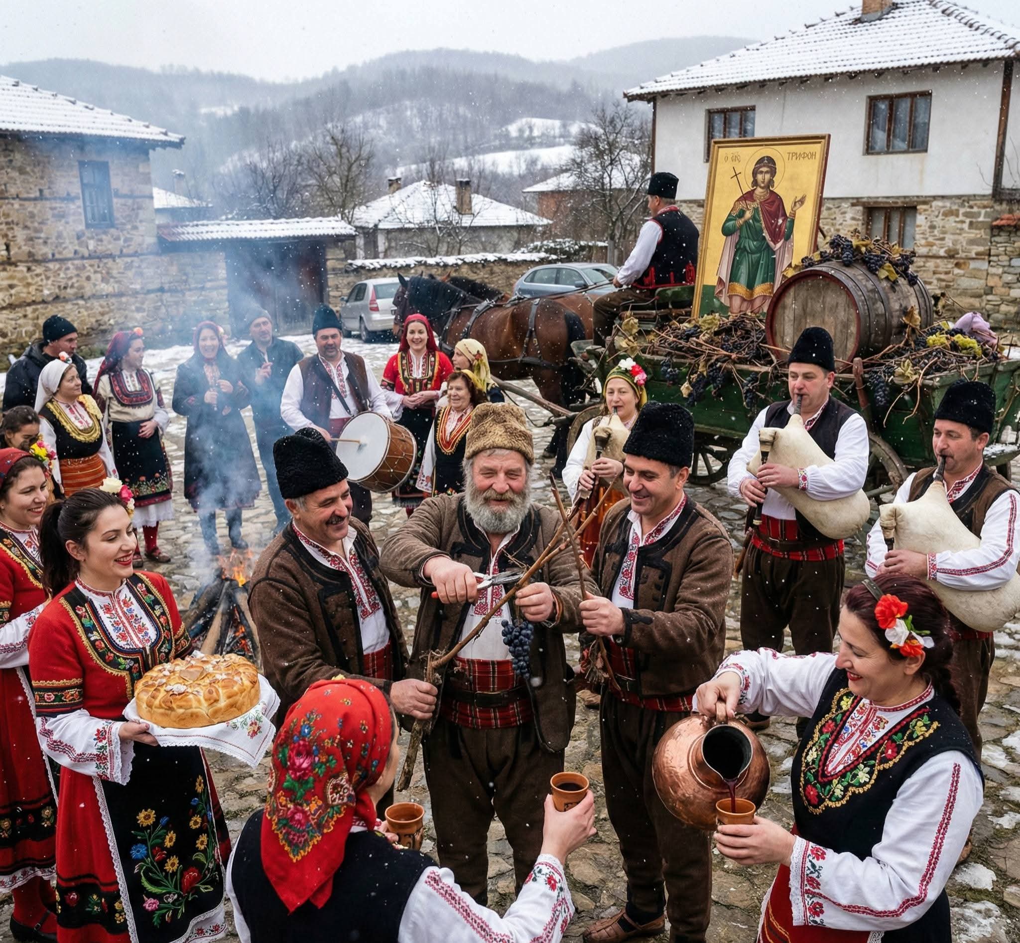 Трифон Зарезан (Свети Трифон) – 1 февруари – традиции и обичаи Трифон Зарезан (Свети Трифон) – 1 февруари – традиции и обичаи / снимка с авторски права на списание HappyWoman.bg