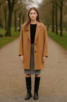 Как да комбинираме оверсайз палто с елегантен стил