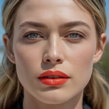 Как да носим стилно червено червило през деня