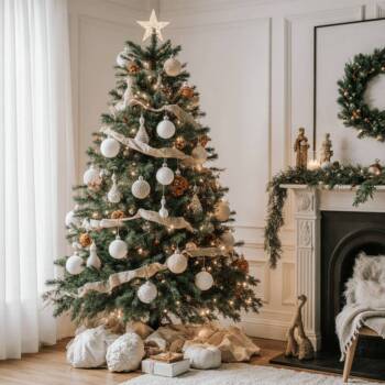 Празнична декорация: минимализъм с елегантен блясък Празнична декорация: минимализъм с елегантен блясък