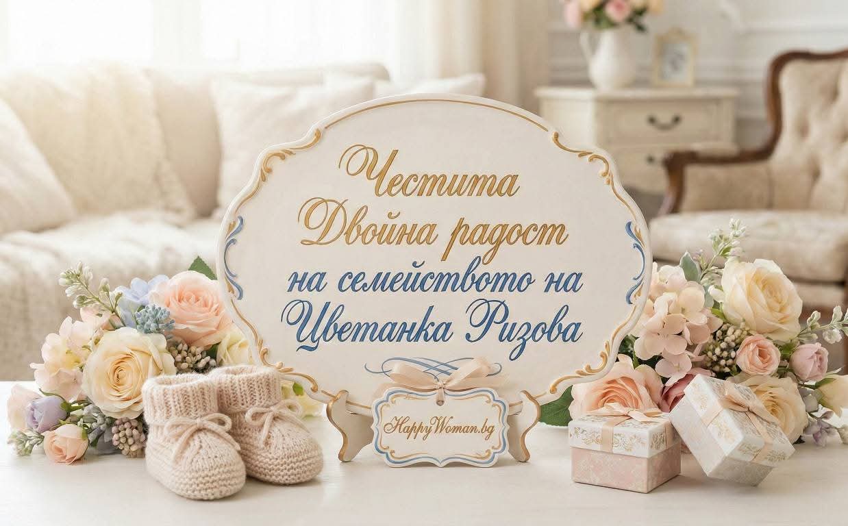Двойна радост в семейството на Цветанка Ризова: Водещата празнува появата на близнаци Двойна радост в семейството на Цветанка Ризова: Водещата празнува появата на близнаци