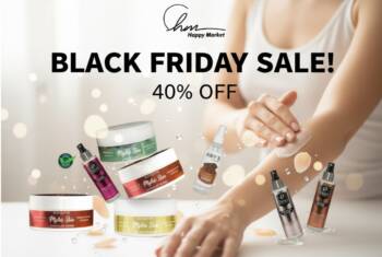 Тайните на красотата на половин цена – само на 28 ноември Черен петък в HappyMarket.bg Черен петък Happymarket.bg спрей и масло за тяло