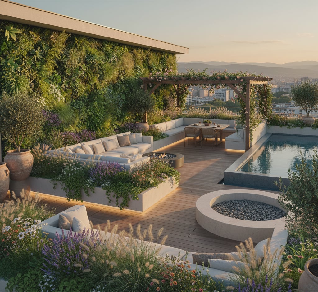 Използване на плосък покрив като пространство за живеене Използване на плосък покрив като пространство за живеене