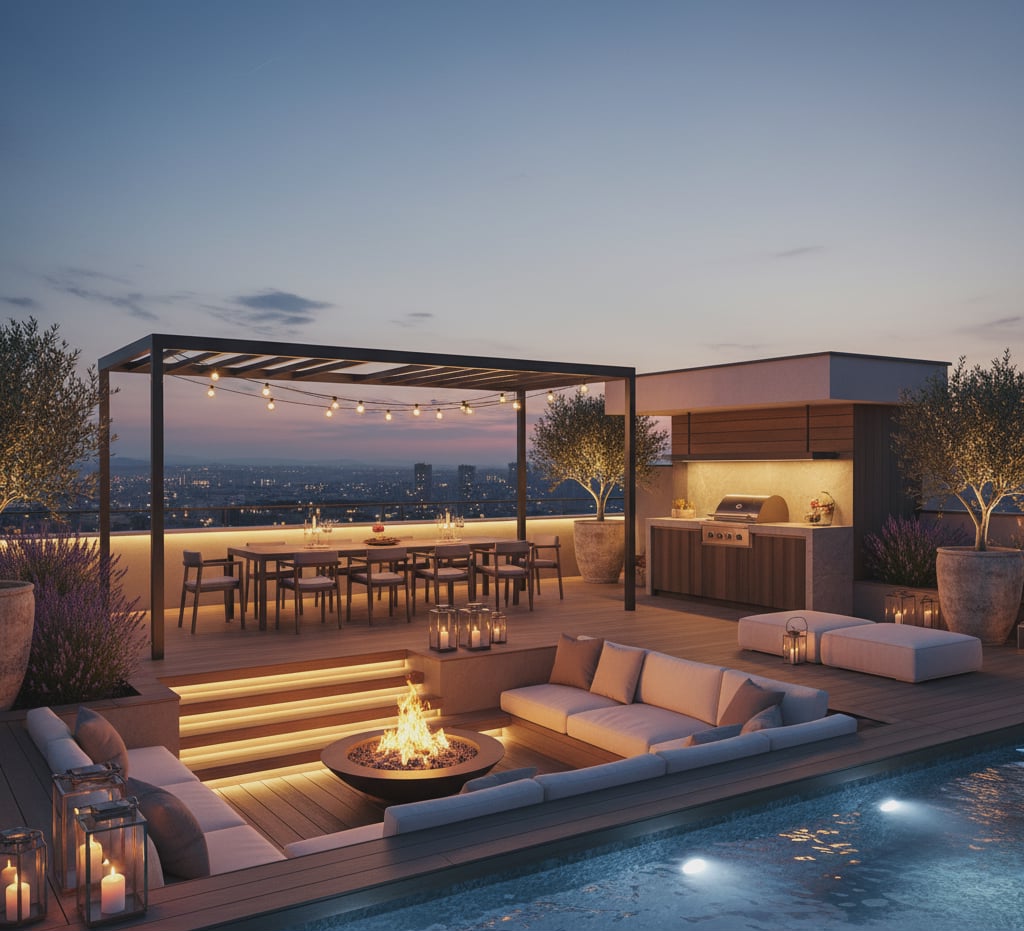 Използване на плосък покрив като пространство за живеене Използване на плосък покрив като пространство за живеене