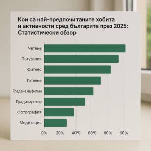 Кои са най-предпочитаните хобита и активности сред българите през 2025: Статистически обзор Кои са най-предпочитаните хобита и активности сред българите през 2025: Статистически обзор