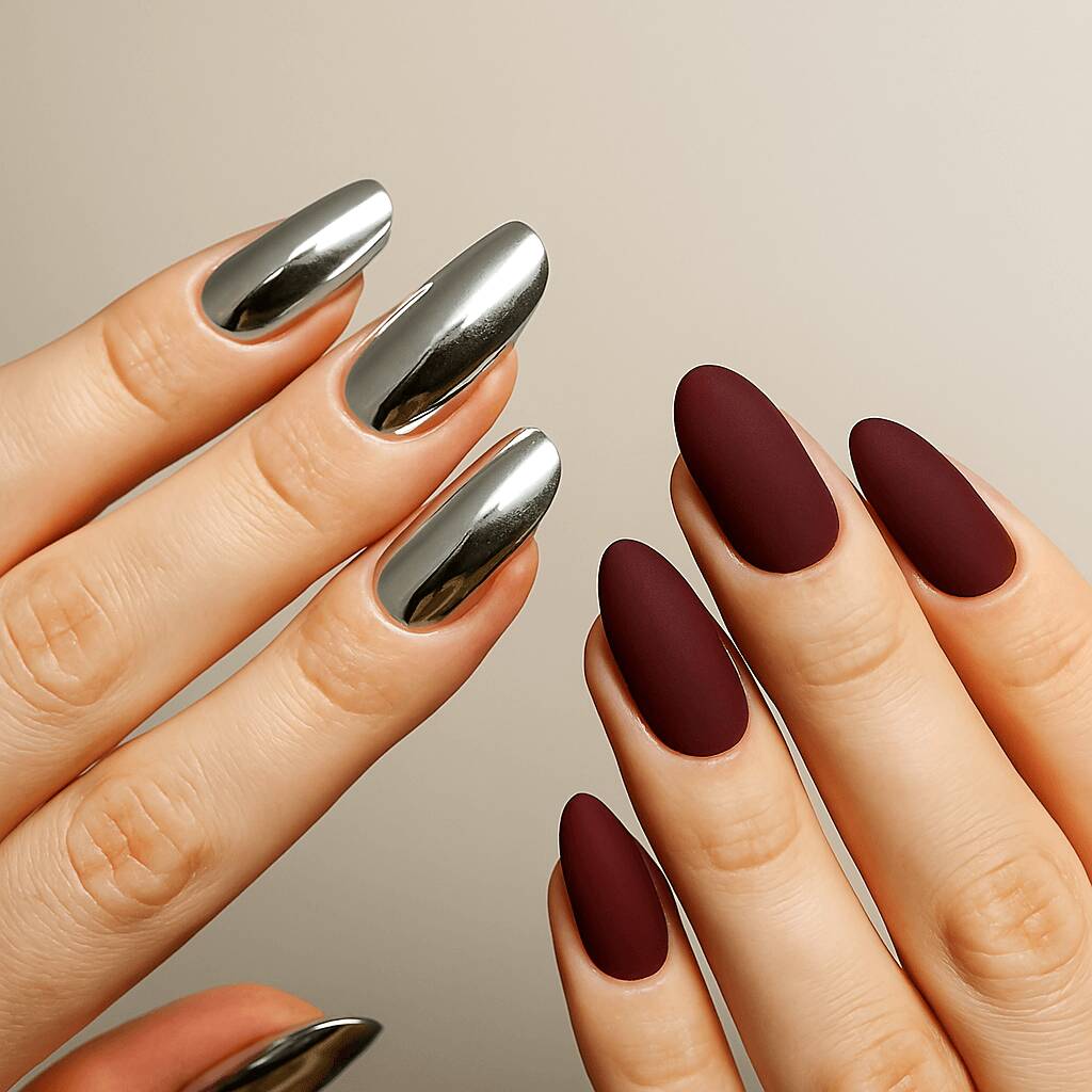 Металик срещу Мат: Големият дуел на текстурите в съвременния маникюр и как да избереш правилния стил