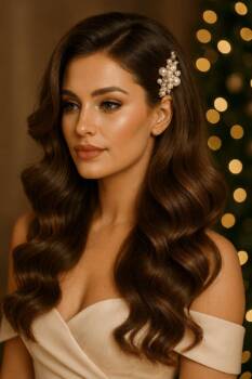 Идеи за романтични прически за коледните партита