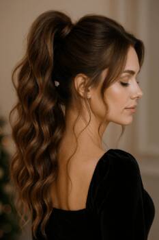 Идеи за романтични прически за коледните партита