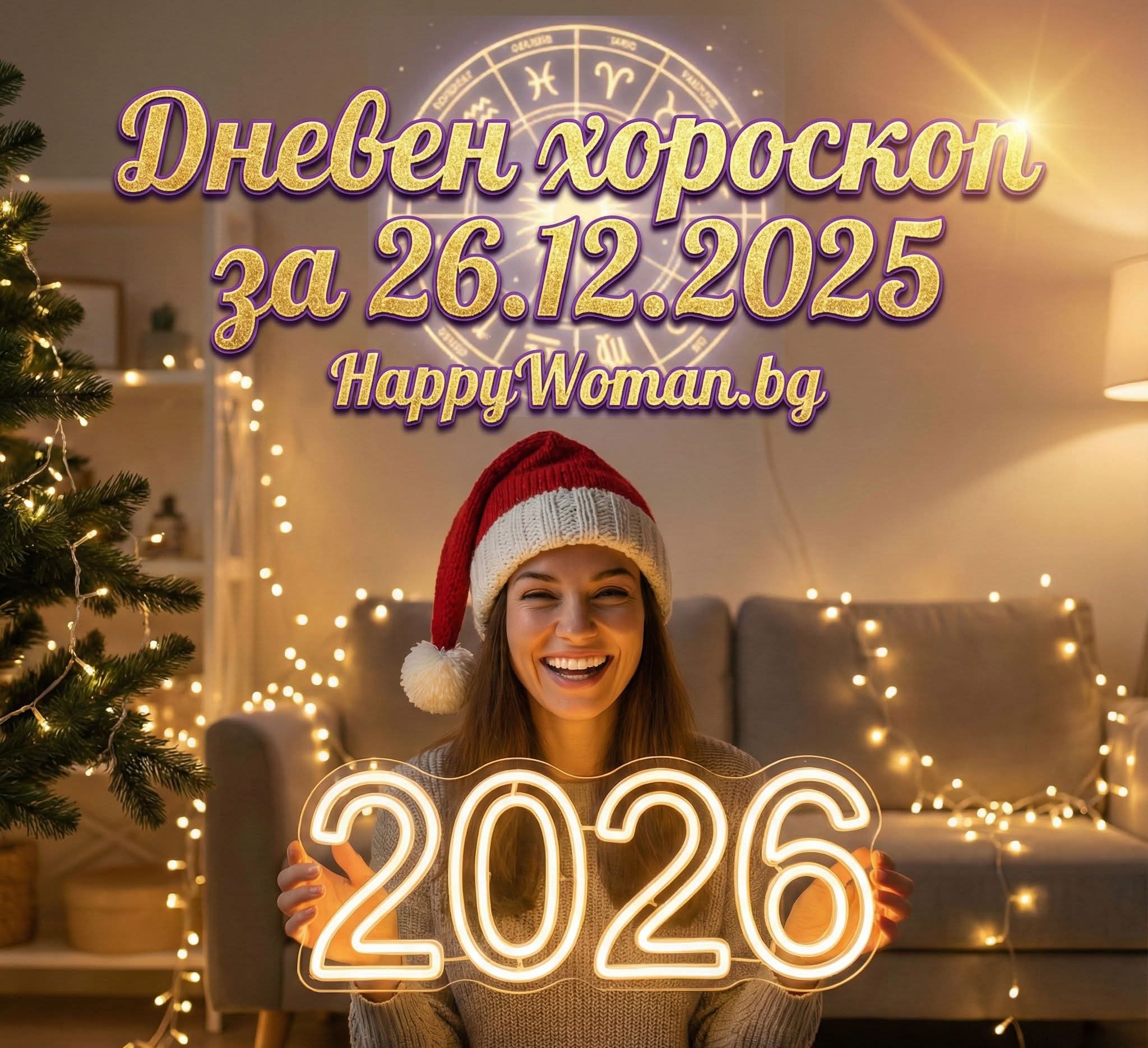 Дневен хороскоп за 26.12.2025 - петък Дневен хороскоп за 26.12.2025 – петък