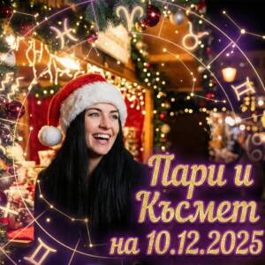 Фантастична сряда: Започва Златен Период на ИЗОБИЛИЕ от Пари и КЪСМЕТ от 10.12.2025 за 8 зодии Фантастична сряда: Започва Златен Период на ИЗОБИЛИЕ от Пари и КЪСМЕТ от 10.12.2025 за 8 зодии