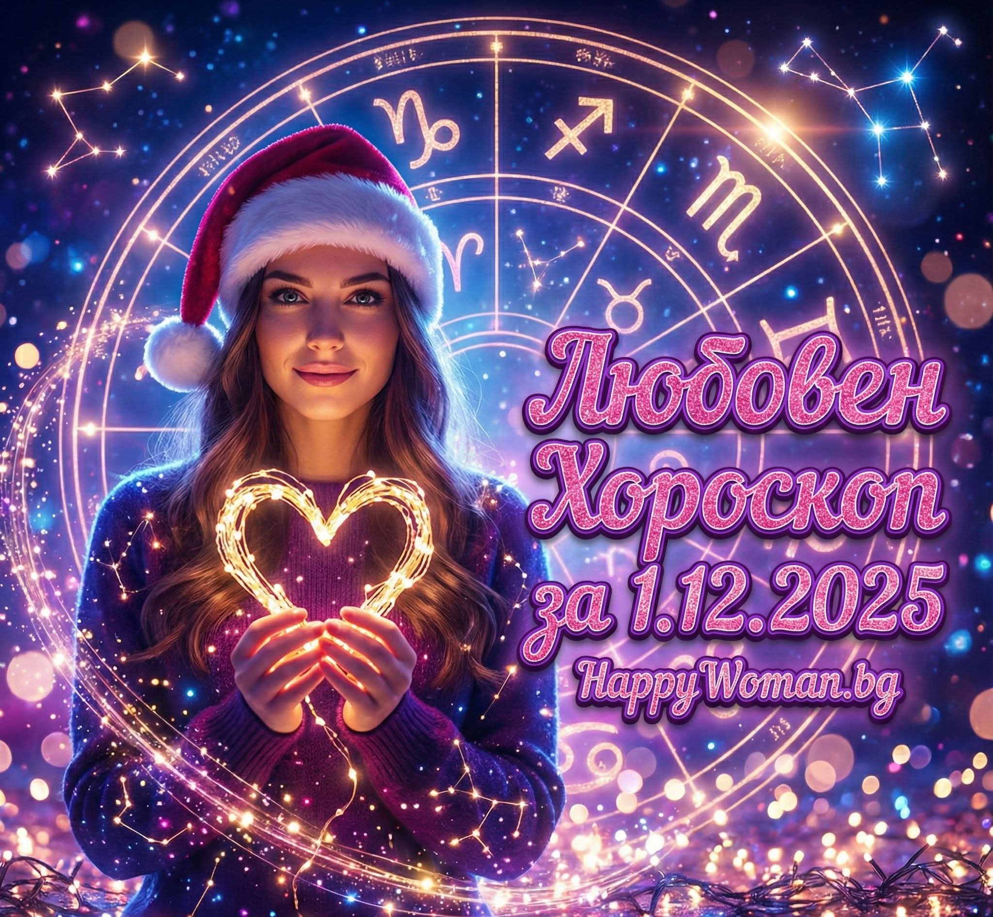 Любовен хороскоп за 1.12.2025 за всяка зодия
