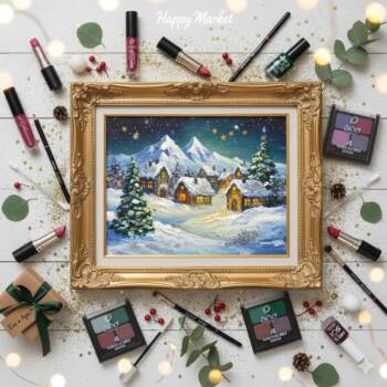 Коледа с червило: креативни начини да използваш грима си като част от празничната декорация през 2025 червило Коледа арт декорация палитра лак