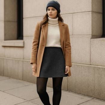 Мини пола през зимата? Да — ако знаеш как да я комбинираш със спортни обувки