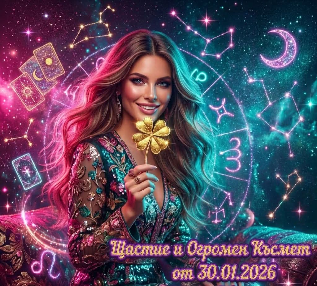 Златен Петък: Дъжд от Щастие и Огромен Късмет от 30.01.2026 за 8 зодии Късмет от 30.01.2026