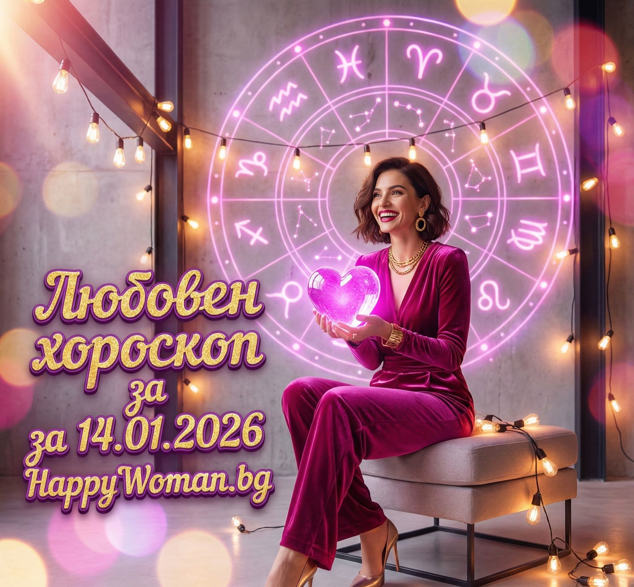 Любовен хороскоп за 14.01.2026 за всяка зодия Любовен хороскоп за 14.01.2026 за всяка зодия