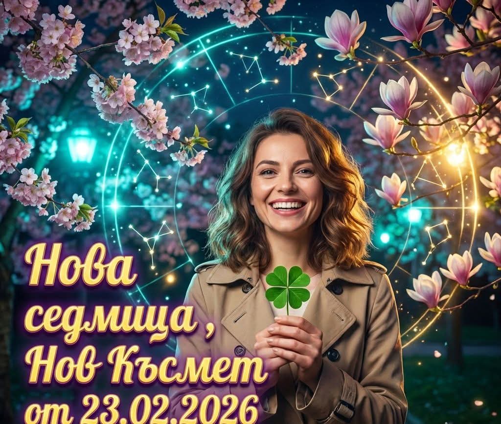 Нова Седмица, Нов Късмет от 23.02.2026: 7 Зодии Влизат в Мощен период на Големи Успехи Нова Седмица, Нов Късмет от 23.02.2026: 7 Зодии Влизат в Мощен период на Големи Успехи