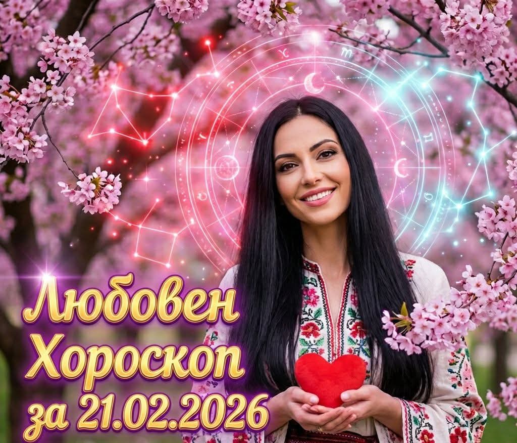 Любовен хороскоп за 21.02.2026 - Събота Любовен хороскоп за 21.02.2026 – Събота