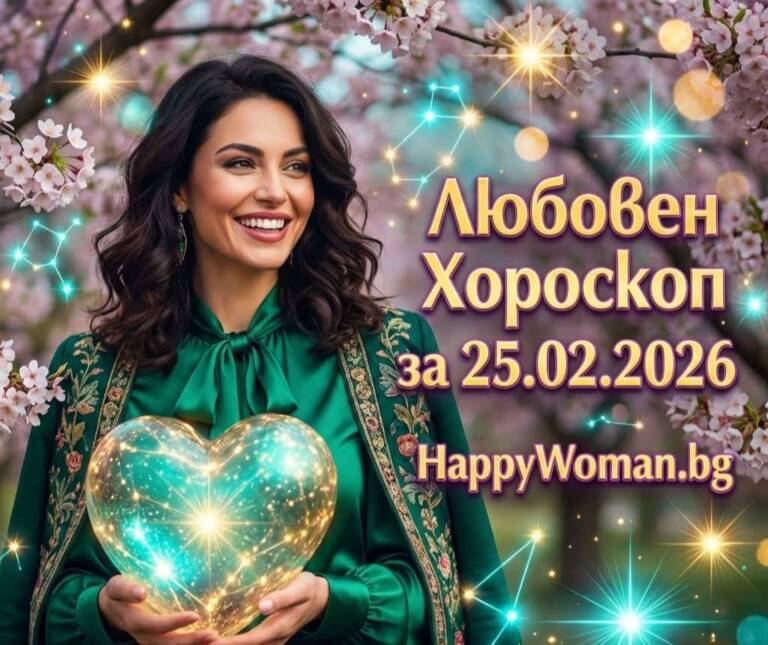 Любовен хороскоп за 25.02.2026 - Сряда Любовен хороскоп за 25.02.2026 – Сряда