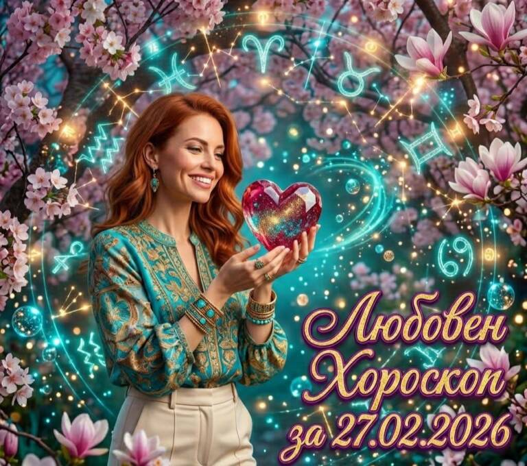 Любовен хороскоп за 27.02.2026 - Петък Любовен хороскоп за 27.02.2026 – Петък