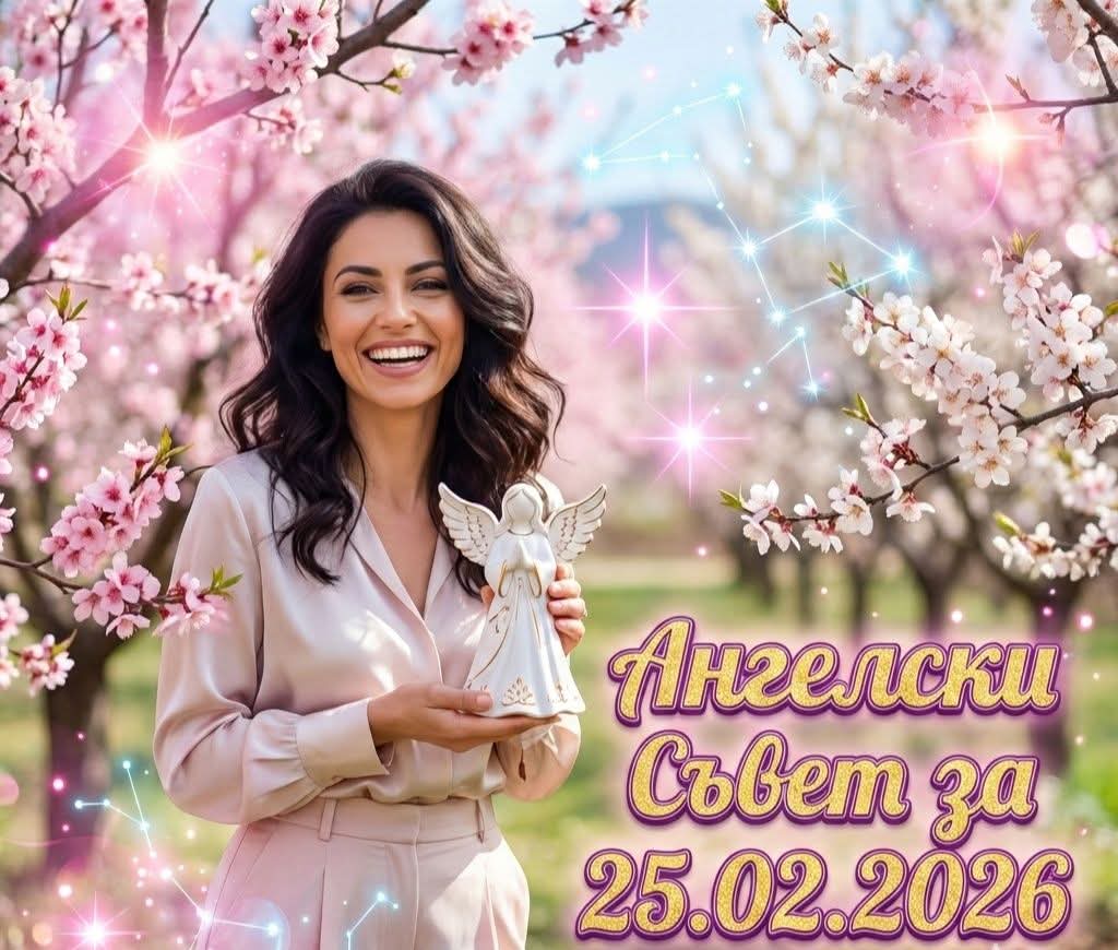 Ангелски Съвет за 25.02.2026 за всяка зодия Ангелски Съвет за 25.02.2026 за всяка зодия