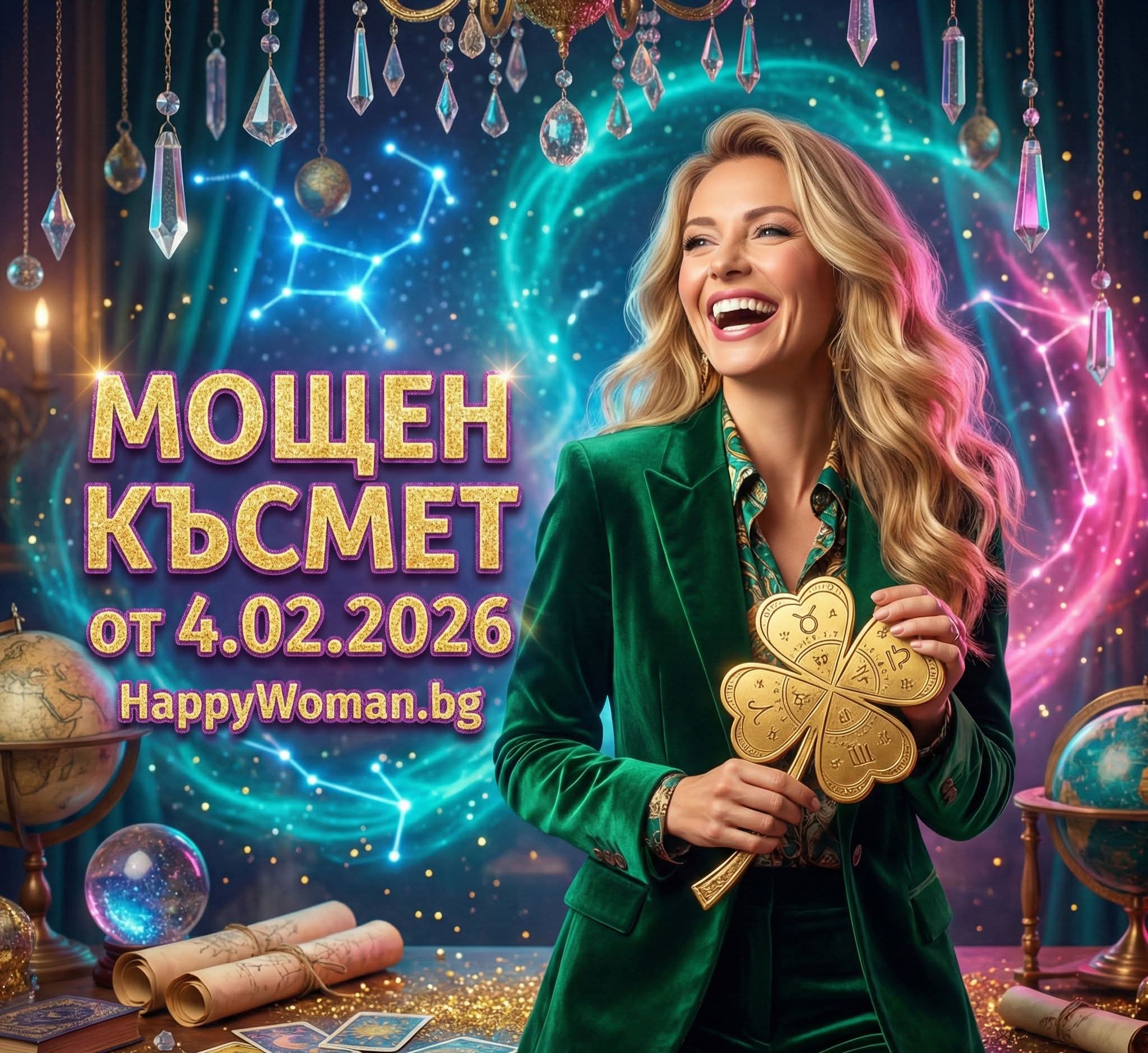 Величествена Сряда: Заслужен Успех и Мощен Късмет от 4.02.2026 връхлита 5 зодии Късмет от 4.02.2026