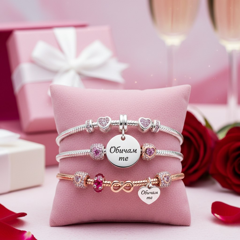 Подарък за Свети Валентин за нея - гривни и талисмани, които казват "Обичам те" Подарък за Свети Валентин за нея – гривни и талисмани, които казват „Обичам те“