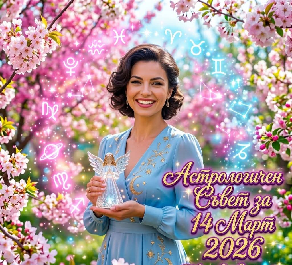 Астрологичен Съвет за 14 Март 2026 за всяка зодия Астрологичен Съвет за 14 Март 2026 за всяка зодия