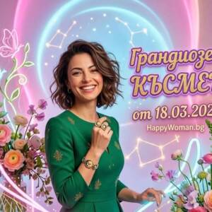 Великолепна Сряда: Грандиозен Късмет от 18.03.2026 за 6 Избрани зодиакални знака Великолепна Сряда: Грандиозен Късмет от 18.03.2026 за 6 Избрани зодиакални знака