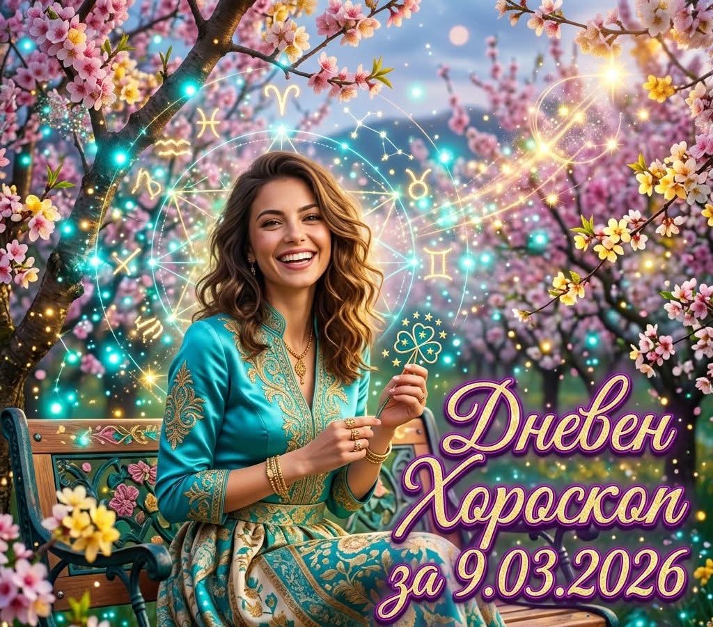 Дневен Хороскоп за 9.03.2026 - понеделник Дневен Хороскоп за 9.03.2026 – понеделник