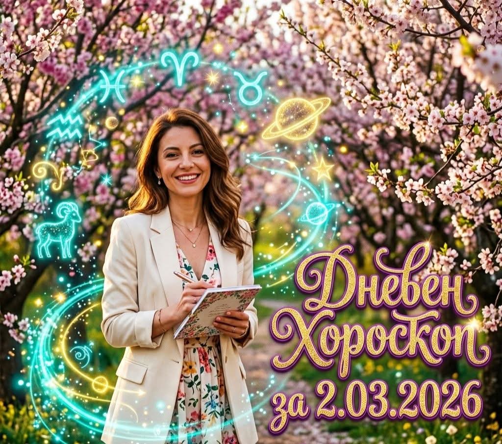 Дневен Хороскоп за 2.03.2026 - понеделник Дневен Хороскоп за 2.03.2026 – понеделник