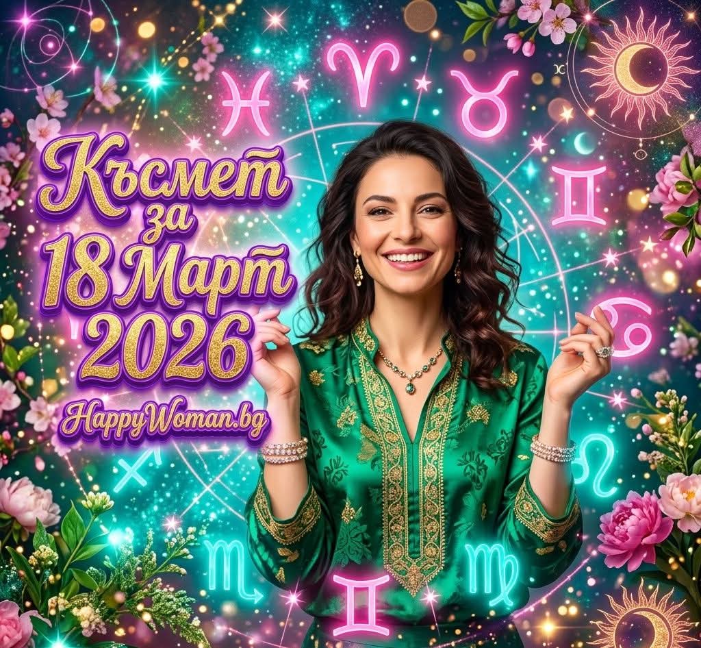 Късмет за 18 Март 2026 за всяка зодия Късмет за 18 Март 2026 за всяка зодия