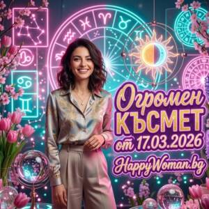 Златен Вторник носи Огромен Късмет от 17.03.2026 и сбъдва мечтите на 7 зодии - започва период на невероятен шанс Златен Вторник носи Огромен Късмет от 17.03.2026 и сбъдва мечтите на 7 зодии / снимка с авторски права на списание HappyWoman.bg