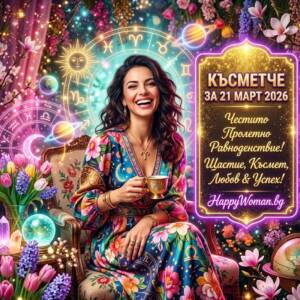 Късметче за 21 Март 2026 за всяка зодия Късметче за 21 Март 2026 за всяка зодия