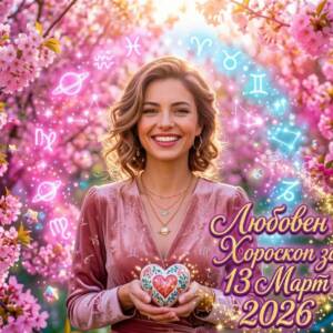 Любовен Хороскоп за 13 Март 2026 - петък Любовен Хороскоп за 13 Март 2026 - петък