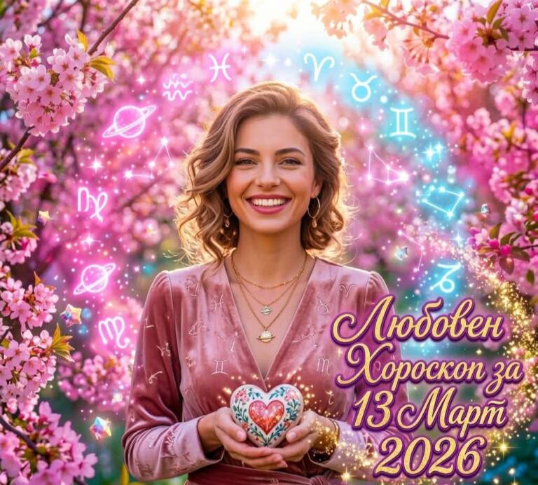 Любовен Хороскоп за 13 Март 2026 - петък Любовен Хороскоп за 13 Март 2026 – петък