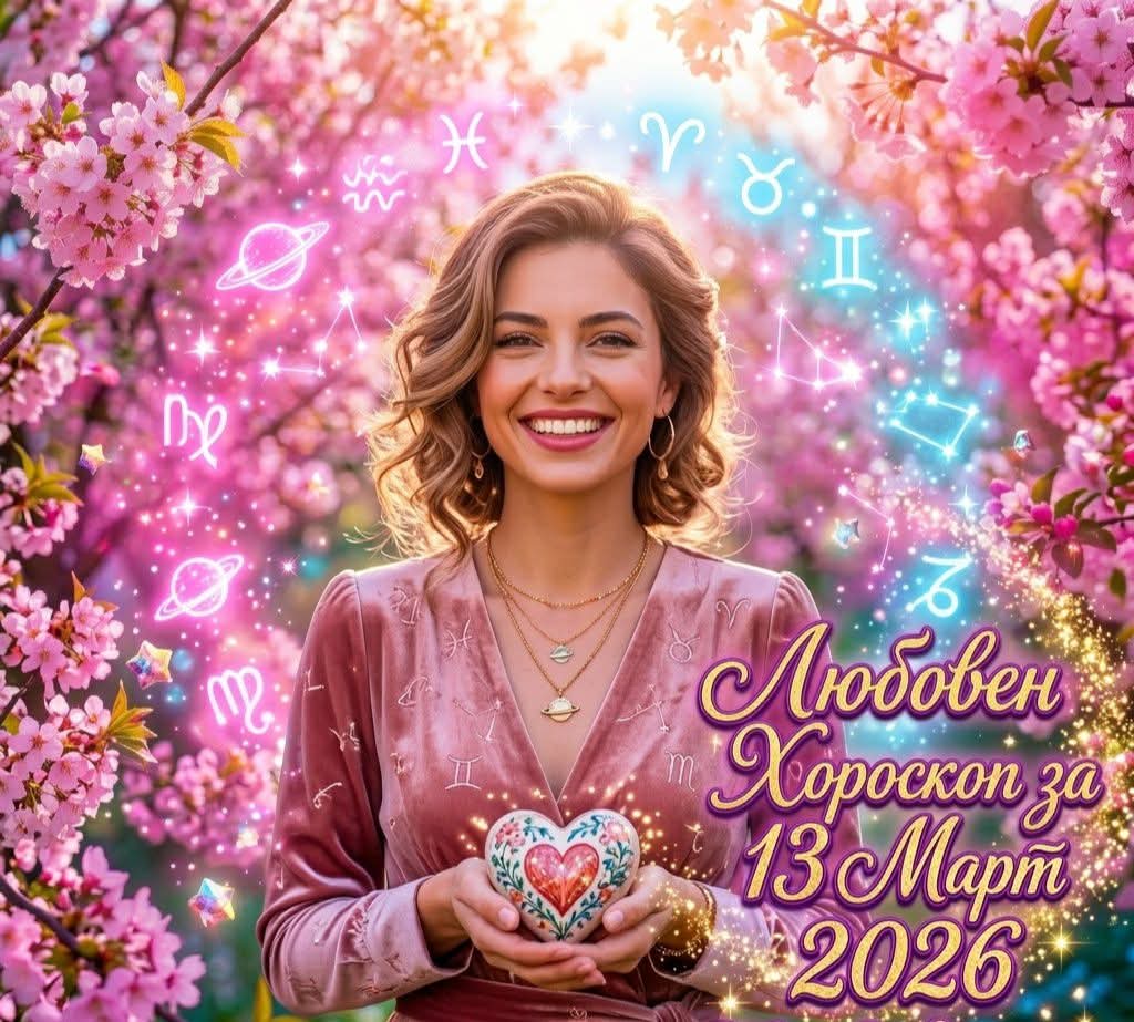 Любовен Хороскоп за 13 Март 2026 - петък Любовен Хороскоп за 13 Март 2026 – петък
