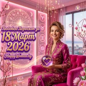 Любовен Хороскоп за 18 Март 2026 - сряда Любовен Хороскоп за 18 Март 2026 - сряда