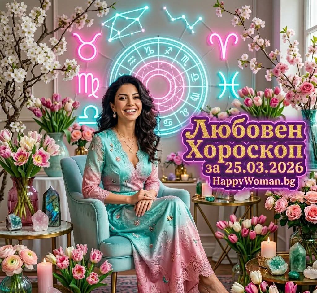 Любовен Хороскоп за 25.03.2026 за всяка зодия Любовен Хороскоп за 25.03.2026 за всяка зодия