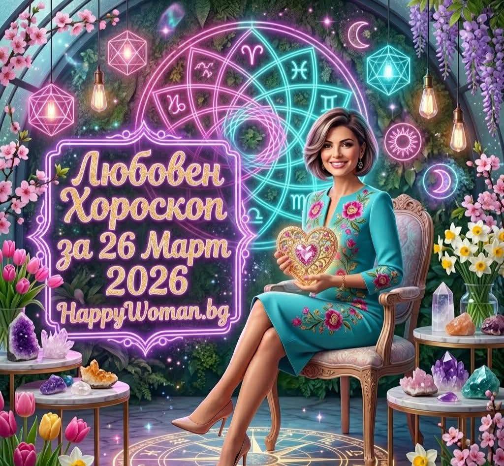 Любовен Хороскоп за 26.03.2026 за всяка зодия Любовен Хороскоп за 26.03.2026 за всяка зодия