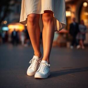 Модерни кецове и рокли - най-удобната модна комбинация Модерни кецове и рокли - най-удобната модна комбинация