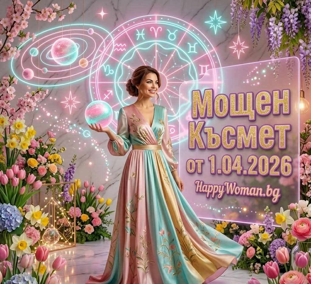 Ударно Начало с Мощен Късмет от 1.04.2026 Носи Пари и Растеж на 8 Зодии Време е за вашето ново начало с феноменален Късмет от 1.04.2026 / снимка с авторски права на списание HappyWoman.bg